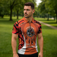 Personalized Orange Day Canada Zipper Polo Shirt Honouring The Children Haida Pattern - Wonder Print Shop