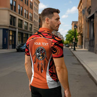 Personalized Orange Day Canada Zipper Polo Shirt Honouring The Children Haida Pattern - Wonder Print Shop