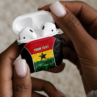 Ghana Football Custom AirPods Case Go Black Queens Kente Pattern