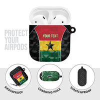 Ghana Football Custom AirPods Case Go Black Queens Kente Pattern