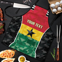 Ghana Football Custom Apron Go Black Queens Kente Pattern