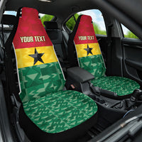 Ghana Football Custom Car Seat Cover Go Black Queens Kente Pattern