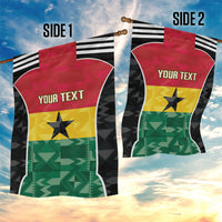 Ghana Football Custom Garden Flag Go Black Queens Kente Pattern