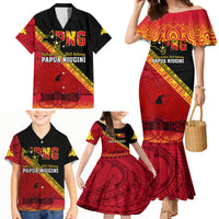 Papua New Guinea Family Matching Mermaid Dress and Hawaiian Shirt Independen Stet bilong Papua Niugini Unique Version - Wonder Print Shop