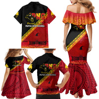 Papua New Guinea Family Matching Mermaid Dress and Hawaiian Shirt Independen Stet bilong Papua Niugini Unique Version - Wonder Print Shop