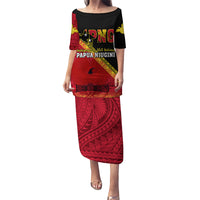 Presonalised Papua New Guinea Family Matching Puletasi Dress and Hawaiian Shirt Independen Stet bilong Papua Niugini Unique Version - Wonder Print Shop