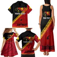 Presonalised Papua New Guinea Family Matching Tank Maxi Dress and Hawaiian Shirt Independen Stet bilong Papua Niugini Unique Version - Wonder Print Shop