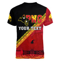 Presonalised Papua New Guinea Women V Neck T Shirt Independen Stet bilong Papua Niugini Unique Version - Wonder Print Shop