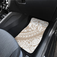 Polynesia Car Mats Polynesian Tropical Flowers Begie Pastel Vibes - Wonder Print Shop