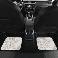 Polynesia Car Mats Polynesian Tropical Flowers Begie Pastel Vibes - Wonder Print Shop