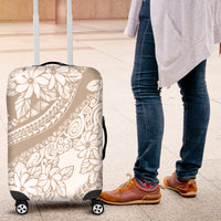 Polynesia Luggage Cover Polynesian Tropical Flowers Begie Pastel Vibes - Wonder Print Shop