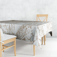 Polynesia Tablecloth Polynesian Tropical Flowers Begie Pastel Vibes - Wonder Print Shop
