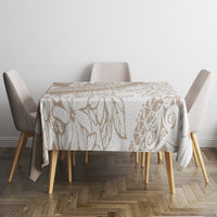 Polynesia Tablecloth Polynesian Tropical Flowers Begie Pastel Vibes - Wonder Print Shop
