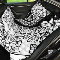 Polynesia Back Car Seat Cover Polynesian Tropical Flowers Black Pastel Vibes - Wonder Print Shop