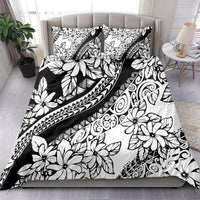 Polynesia Bedding Set Polynesian Tropical Flowers Black Pastel Vibes - Wonder Print Shop