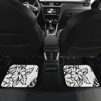 Polynesia Car Mats Polynesian Tropical Flowers Black Pastel Vibes - Wonder Print Shop