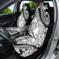 Polynesia Car Seat Cover Polynesian Tropical Flowers Black Pastel Vibes - Wonder Print Shop