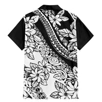 Polynesia Family Matching Mermaid Dress and Hawaiian Shirt Polynesian Tropical Flowers Black Pastel Vibes - Wonder Print Shop