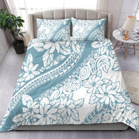 Polynesia Bedding Set Polynesian Tropical Flowers Blue Pastel Vibes - Wonder Print Shop