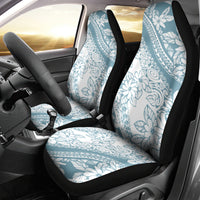 Polynesia Car Seat Cover Polynesian Tropical Flowers Blue Pastel Vibes - Wonder Print Shop