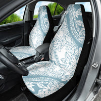 Polynesia Car Seat Cover Polynesian Tropical Flowers Blue Pastel Vibes - Wonder Print Shop