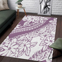 Polynesia Area Rug Polynesian Tropical Flowers Purple Pastel Vibes - Wonder Print Shop