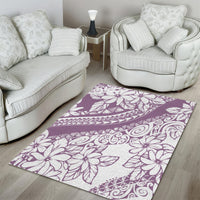 Polynesia Area Rug Polynesian Tropical Flowers Purple Pastel Vibes - Wonder Print Shop
