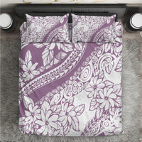 Polynesia Bedding Set Polynesian Tropical Flowers Purple Pastel Vibes - Wonder Print Shop