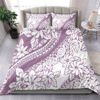Polynesia Bedding Set Polynesian Tropical Flowers Purple Pastel Vibes - Wonder Print Shop