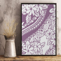 Polynesia Canvas Wall Art Polynesian Tropical Flowers Purple Pastel Vibes - Wonder Print Shop