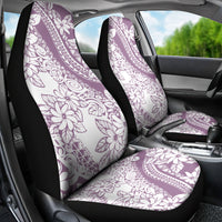 Polynesia Car Seat Cover Polynesian Tropical Flowers Purple Pastel Vibes - Wonder Print Shop