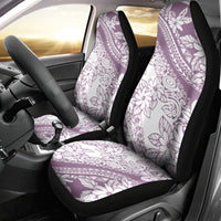 Polynesia Car Seat Cover Polynesian Tropical Flowers Purple Pastel Vibes - Wonder Print Shop