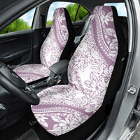 Polynesia Car Seat Cover Polynesian Tropical Flowers Purple Pastel Vibes - Wonder Print Shop