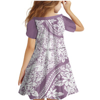 Polynesia Family Matching Mermaid Dress and Hawaiian Shirt Polynesian Tropical Flowers Purple Pastel Vibes - Wonder Print Shop