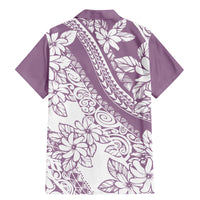 Polynesia Family Matching Mermaid Dress and Hawaiian Shirt Polynesian Tropical Flowers Purple Pastel Vibes - Wonder Print Shop