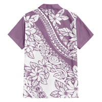 Polynesia Family Matching Tank Maxi Dress and Hawaiian Shirt Polynesian Tropical Flowers Purple Pastel Vibes - Wonder Print Shop