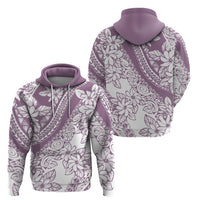 Polynesia Hoodie Polynesian Tropical Flowers Purple Pastel Vibes - Wonder Print Shop