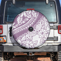 Polynesia Spare Tire Cover Polynesian Tropical Flowers Purple Pastel Vibes - Wonder Print Shop