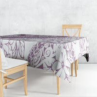 Polynesia Tablecloth Polynesian Tropical Flowers Purple Pastel Vibes - Wonder Print Shop