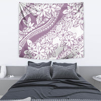 Polynesia Tapestry Polynesian Tropical Flowers Purple Pastel Vibes - Wonder Print Shop