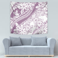 Polynesia Tapestry Polynesian Tropical Flowers Purple Pastel Vibes - Wonder Print Shop