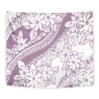 Polynesia Tapestry Polynesian Tropical Flowers Purple Pastel Vibes - Wonder Print Shop