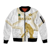 Custom Pakistan Cricket Sleeve Zip Bomber Jacket 2023 Go Shaheens - Wonder Print Shop
