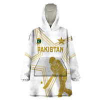 Custom Pakistan Cricket Wearable Blanket Hoodie 2023 Go Shaheens - Wonder Print Shop