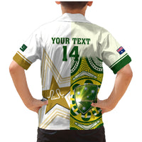 Custom Australia And Pakistan Cricket Family Matching Mermaid Dress and Hawaiian Shirt Boxing Day 2023 Test Aussie With Shaheens - Wonder Print Shop
