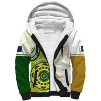 Custom Australia And Pakistan Cricket Sherpa Hoodie Boxing Day 2023 Test Aussie With Shaheens - Wonder Print Shop
