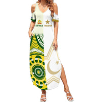 Custom Australia And Pakistan Cricket Summer Maxi Dress Boxing Day 2023 Test Aussie With Shaheens - Wonder Print Shop