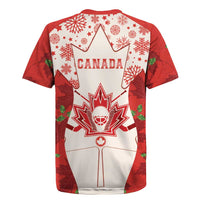 Christmas Canada Hockey Rugby Jersey Merry Hockey-Mas Maple Leaves Pattern - Wonder Print Shop