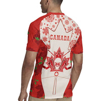 Christmas Canada Hockey Rugby Jersey Merry Hockey-Mas Maple Leaves Pattern - Wonder Print Shop