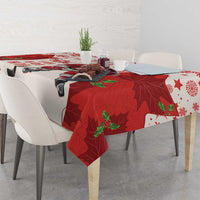 Christmas Canada Hockey Tablecloth Merry Hockey-Mas Maple Leaves Pattern - Wonder Print Shop